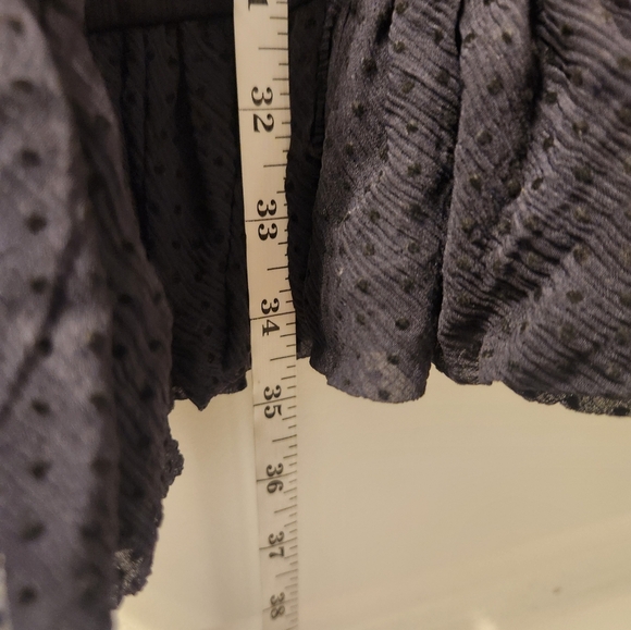 Marc by Marc Jacobs 100% Silk Black Dot Ruffle Dress Size 0 V Neck Midi #Z538 - Picture 4 of 6